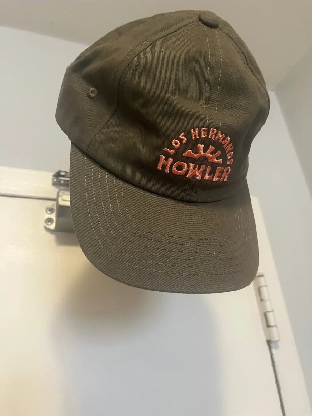 Howler Brothers Olive Green Baseball Cap with Rust Embroidery